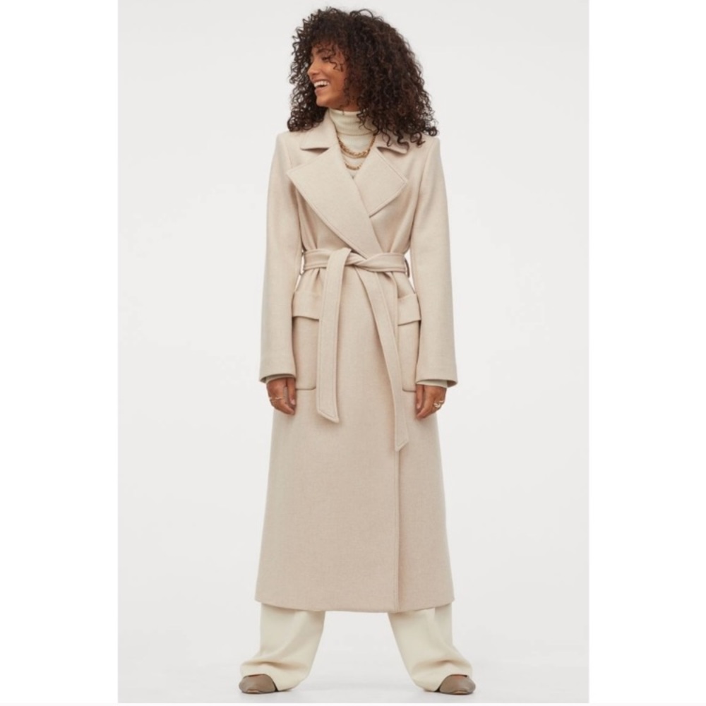 NWT Giuliva Heritage x H&M Wool-Blend Cream Coat XS